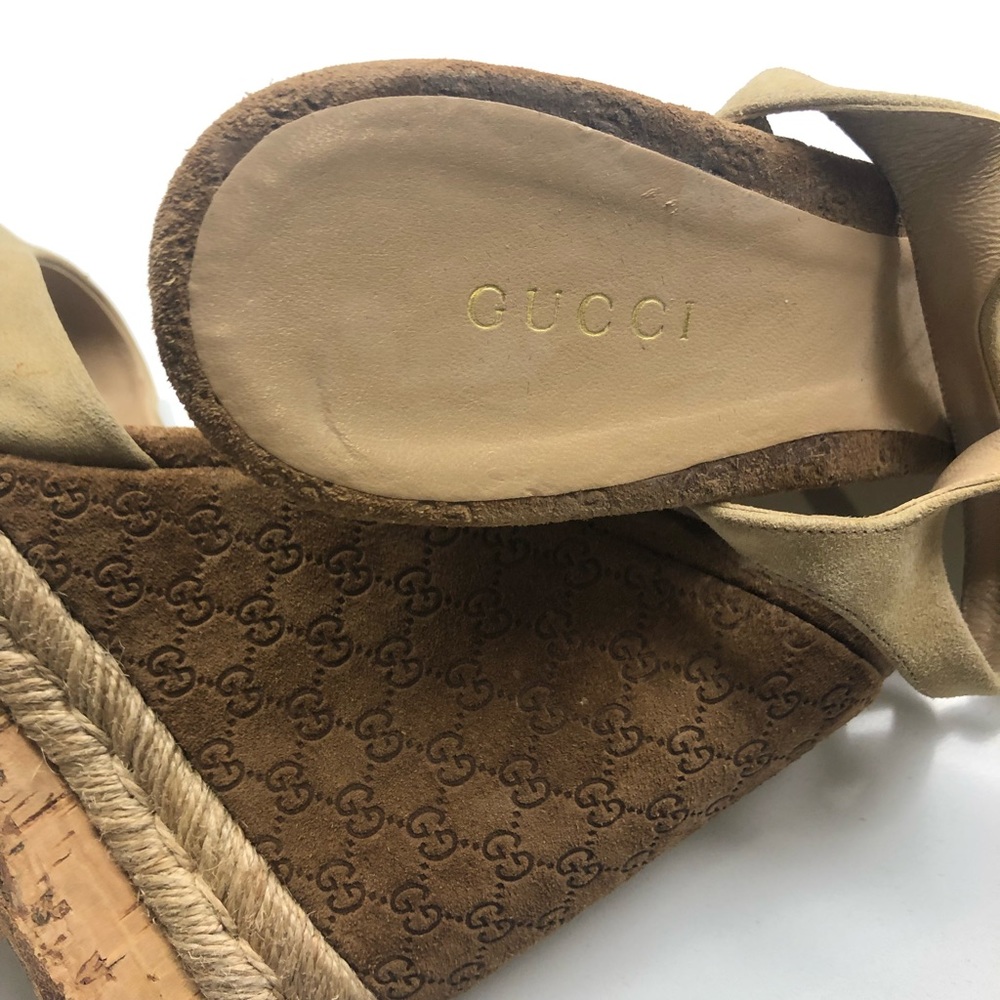Gucci Suede Espadrille Wedge